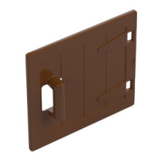 LEGO DUPLO ajtóbelső 1x4x3, vörösesbarna (87653)