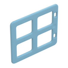 LEGO DUPLO ablakbelső 1x4x3, közép azúrkék (90265)