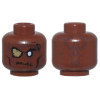 LEGO fej zombifej mintával, vörösesbarna (97389)