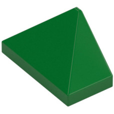 LEGO tetőelem 45°-os 1x2 csúcs, zöld (15571)
