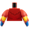 LEGO felsőtest madár mintával szárnyakkal, piros (76382)