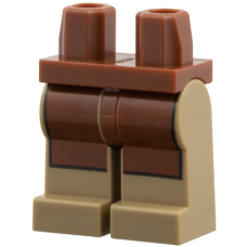 Nagyítás: LEGO láb kötény mintával, vörösesbarna-sárgásbarna (73200) - Bütyökbazár Eredeti, új LEGO láb kötény mintával, vörösesbarna-sárgásbarna (73200) - egyedi minifigura összeállításához
