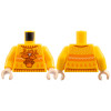 LEGO felsőtest pulóver mandragóra és karácsonyi motívumok mintával, világos narancssárga (76382)