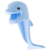 LEGO delfin jelmez, világoskék (7762)
