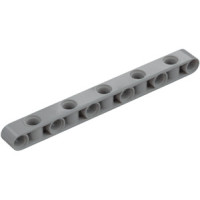 LEGO technic emelőkar módosított 1x11 merőleges lyukakkal, világosszürke (73507)