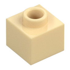 Eredeti, új LEGO kocka 1×1×2/3, sárgásbarna (86996) - alapvető építőelem, alkatrész