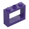 LEGO ablakkeret 1x3x2, sötétlila (6798)