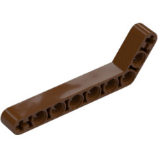 LEGO technic emelőkar 1x9 (7-3) hajlítva 53°-ban, vörösesbarna (32271)