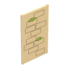 Nagyítás: LEGO ablaküveg 1 x 4 x 6 fal és növény mintával, sárgásbarna (104278) - Bütyökbazár Eredeti, új LEGO ablaküveg 1 x 4 x 6 fal és növény mintával, sárgásbarna (104278) - kiegészítő elem ajtókhoz és ablakokhoz