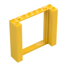 Eredeti, új LEGO ajtókeret 2×8×6, sárga (80400) - kiegészítő elem ajtókhoz és ablakokhoz