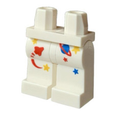 LEGO láb bolygó és csillag mintával, fehér (73200)