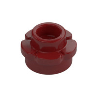 LEGO virág alakú lapos elem kerek 1x1 (5 szirommal), sötétpiros (24866)