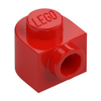 LEGO henger 1x1x2/3 oldalán bütyökkel, piros (3386)