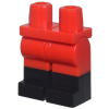 LEGO láb csizma mintával, piros-fekete (77601)