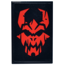 LEGO csempe 2x3 Ninjago sárkány harcos fej mintával (matrica), fekete (26603pb477) LEGO csempe 2x3 Ninjago sárkány harcos fej mintával (matrica), fekete (26603pb477)
