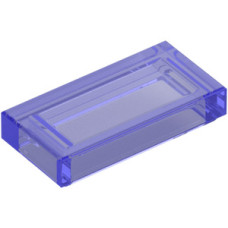 LEGO csempe 1x2, átlátszó lila (3069)