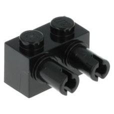 Nagyítás: LEGO kocka 1x2 egy oldalán két pin csatlakozóval, fekete (30526) - Bütyökbazár Eredeti, új LEGO kocka 1x2 egy oldalán két pin csatlakozóval, fekete (30526) - alapvető építőelem, alkatrész