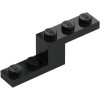 LEGO fordító elem 5x1x1 1/3 két lyukkal, fekete (5712)