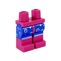 LEGO láb buborék mintás nadrág és csizma mintával, bíborvörös (50510)