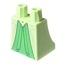 LEGO szoknya ezüst színű levél és fodrok mintával, sárgászöld (36036) LEGO szoknya ezüst színű levél és fodrok mintával, sárgászöld (36036)