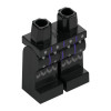 LEGO láb lovag ruha mintával, fekete (112483)