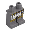 LEGO láb lovag ruha mintával, matt ezüst (112475)