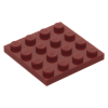 LEGO lapos elem 4x4, sötétpiros (3031)