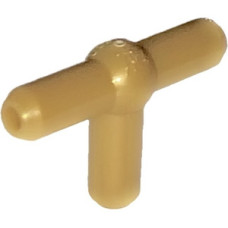 LEGO T alakú pneumatikus alkatrész, gyöngyház arany (4697b)