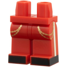 Nagyítás: LEGO láb cipő és oldalcsíkos dísznadrág mintával, piros (73200) - Bütyökbazár Eredeti, új LEGO láb cipő és oldalcsíkos dísznadrág mintával, piros (73200) - egyedi minifigura összeállításához