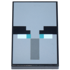 LEGO csempe 2×3 Minecraft fej mintával, fekete (111485) LEGO csempe 2×3 Minecraft fej mintával, fekete (111485)