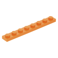LEGO lapos elem 1x8, narancssárga (3460) LEGO lapos elem 1x8, narancssárga (3460)