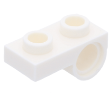 LEGO lapos elem 1×2 alul pin csatlakozóval, fehér (18677)
