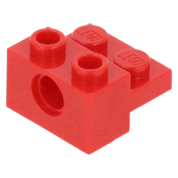 LEGO technic kocka lyukkal 1x2 oldalán 1x2 lapos elemmel, piros (73109)