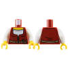 LEGO felsőtest fűzős ruha, öv és erszény mintával, sötétpiros (76382)