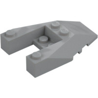 LEGO ék/szárny alakú tetőelem 6x4 kivágással és bütykökkel, világosszürke (6153)