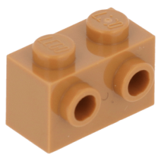 LEGO kocka 1x2 oldalán két bütyökkel, középsötét testszínű (11211)