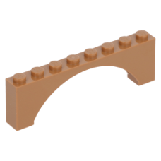 LEGO boltív 1x8x2, középsötét testszínű (16577/40296)