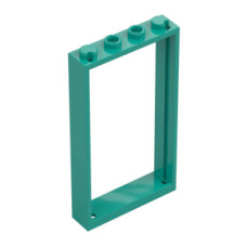 LEGO ajtókeret 1x4x6, sötét türkizkék (60596)