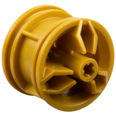 Eredeti, új LEGO kerék/kerékbelső Ø 30.4mm×20mm tengelycsatlakozóval, gyöngyház arany  (66155) - speciális jármű alkatrész