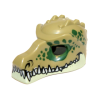 LEGO maszk krokodil maszk mintás, olajzöld (12835)