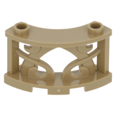 LEGO kerítés negyedkör 4x4x2, sötét sárgásbarna (41823)