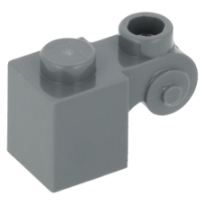 LEGO kocka 1x1 tekercs mintával és egy bütyökkel, sötétszürke (20310)