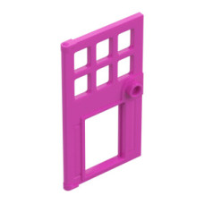 LEGO ajtó 1x4x6 kivágással, sötét rózsaszín (79730)