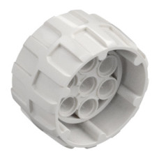 LEGO kerék 37mm×22mm 7 pin csatlakozóval, fehér (1148)