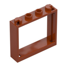 LEGO ablakkeret 1x4x3, sötét narancssárga (60594)