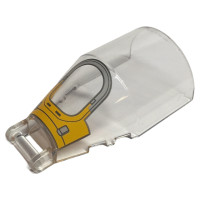 LEGO szélvédő 6x4x2 egyik végén fogantyúval mintával (SW), átlátszó (105303)