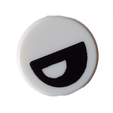 LEGO csempe 1x1 szem mintával, fehér (103032)