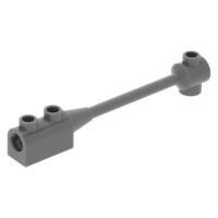 LEGO rúd 8 hosszú egyik végén 1x2 íves kockával, másik végén csatlakozóval, sötétszürke (30359) 