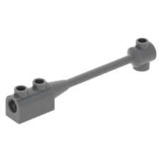 LEGO rúd 8 hosszú egyik végén 1x2 íves kockával, másik végén csatlakozóval, sötétszürke (30359) 