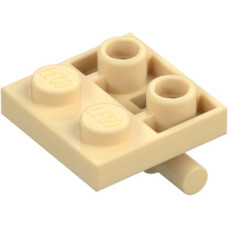 LEGO lapos elem 2x2 alján rúddal, sárgásbarna (5066)
